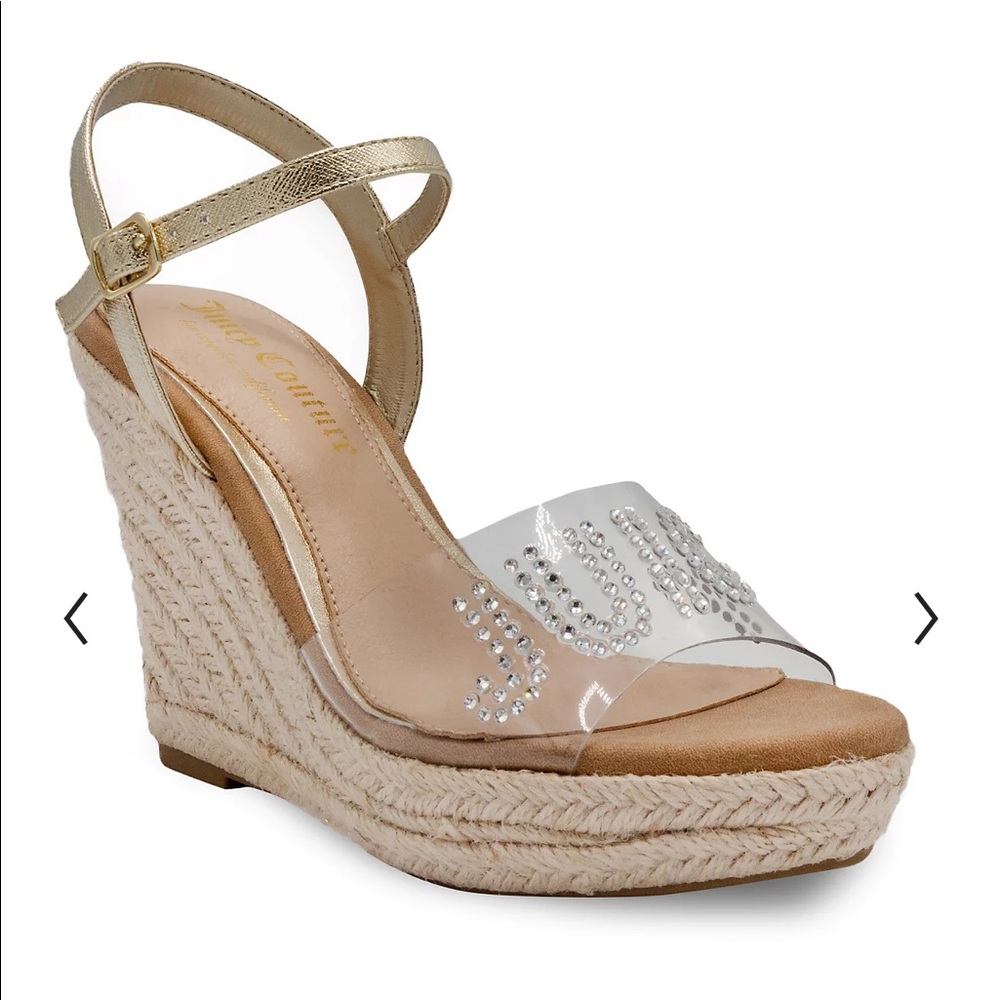 💥Juicy Couture Cristall Espadrille Wedge Sandals
